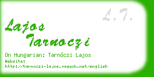 lajos tarnoczi business card